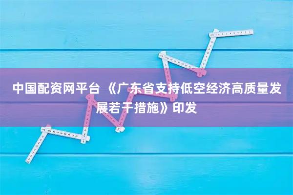 中国配资网平台 《广东省支持低空经济高质量发展若干措施》印发