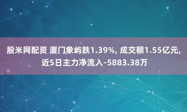 股米网配资 厦门象屿跌1.39%, 成交额1.55亿元, 近5日主力净流入-5883.38万